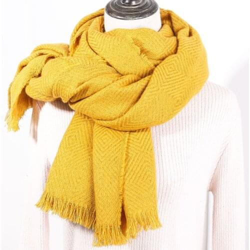 New Style Imitation Cashmere Warm Scarf In Autumn and Winter. European and American Fashion Diamond Bright Silk Shawl