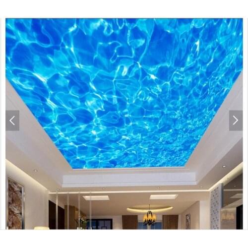 Custom photo wallpaper 3d ceiling wallpaper murals Blue dream water lines bedroom ceiling frescoes zenith mural wall papers
