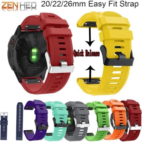 26 22 20MM Watchband Strap for Garmin Fenix 5X 5 5S 3 3HR 6 6X 6S GPS Watch Quick Release strip Forerunner 945/935 Wrist Bands