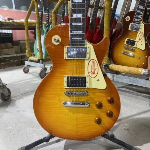Standard Electric Guitar Tiger Maple Top Classical VOS Jimmy Page Chrome Hardware Free Shipping Chinese Factory Direct