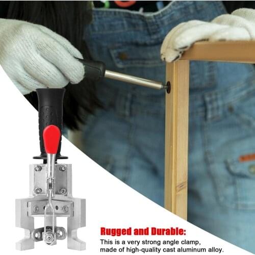 90-degree Right Angle Carpenter Locating Clamp Woodworking Aid Picture Frame Corner Clip Fixed Punch Mounter Clamp