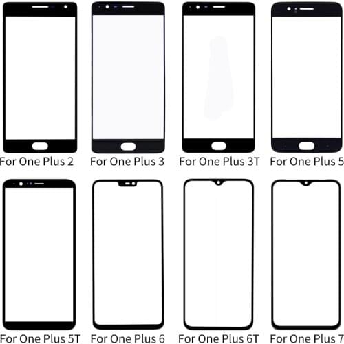 Netcosy For Oneplus 2 3 3T 5 5T Front Outer Glass Lens Cover Replacement Repair Parts For Oneplus 1+ 6 6T 7 LCD Glass