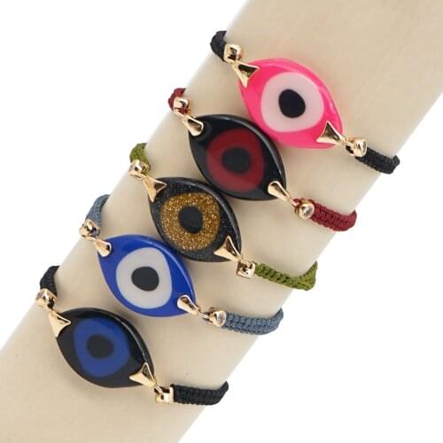 YD Hand-woven Hand Rope Acrylic Turkish Evil Eye Ethnic Couple Bracelet Evil Eye Turkish Eye Turkish Evil Eye Bracelet Jewlery