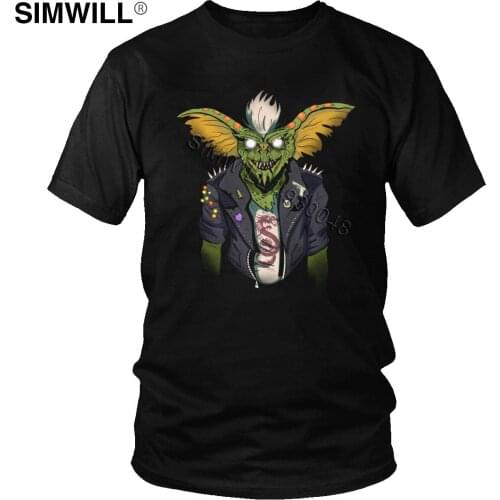 Evil Gremlins Tees Shirt Novelty Design Soft Cotton T-Shirts Mens Short Sleeve Gizmo 80s Movie Mogwai Monster Retro Sci Fi Tee