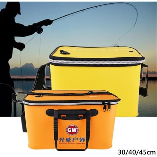 1Pc Portable Fishing Bag Outdoor Camping Folding Water Storage Bucket Fishing Tackle