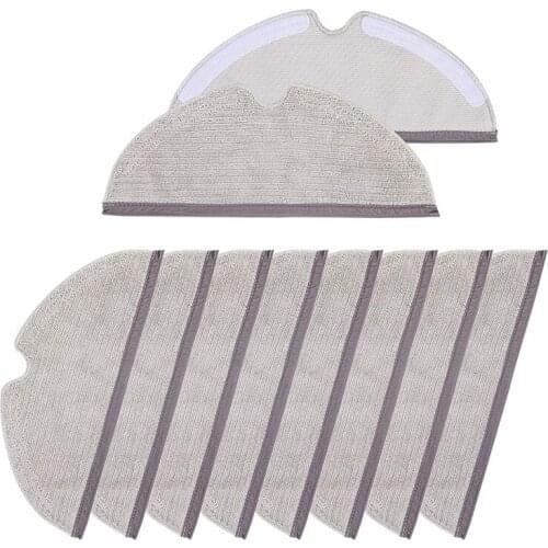 10 Pcs Microfiber Mopping Cloth Compatible for Roborock S5 S5 Max S6 S6 Pure S6 MaxV E4 E35 E2 Vacuum Cleaner Parts