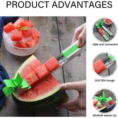 2020 Watermelon Slicer Cutter Tongs Corer Melon Stainless Steel Tool Watermelon Cut Kitchen Gadgets Kitchen Fruit Tool