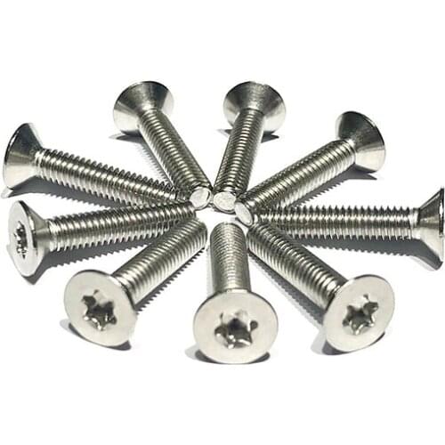 3pcs M1.6 titanium alloy T5 Torx countersunk screws T&TX flat head mechanical bolts high strength bolt ISO14581 3mm-10mm length