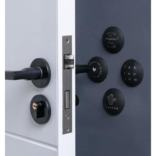 4pcs Door Wall Stoppers Handle Shockproof Adhesive Pads Door Knob Lock Bumpers Guard Stoppers Wall Drop Ship Silicone Protector