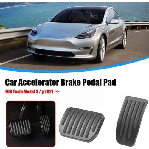 Car Foot Pedal Fit for Tesla Model 3 2017 2018 2019 Pedal Fuel Non-Slip Cover Pads Gas Brake Aluminum Accelerator Rest Z6Y7