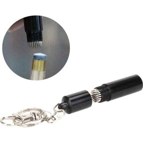Prep Stick Billiard Snooker Pool Table Cue Tip Shaper Pick Repair Tool Keychain Billiard Accessories Black New