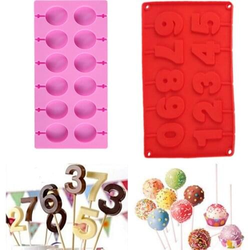 Biscuit Molds Kitchen Baking Gadget Candy Ice Cookie Mould Silicone Food Grade Chocolate Lollipop Molds without rod