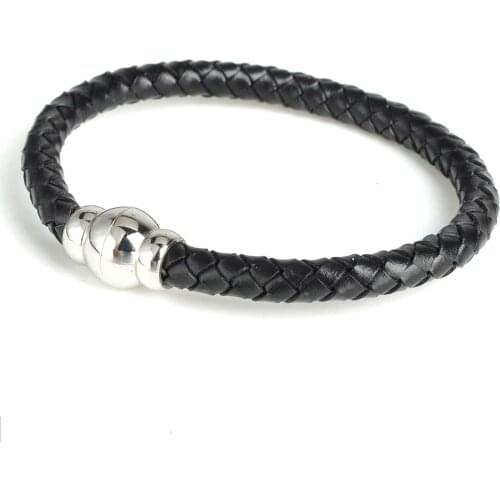 Hot Handmade Genuine Leather Weaved Man Bracelets Casual Sporty Bicycle Motorcycle Delicate Cool Bracelet Men Jewelry pulsera