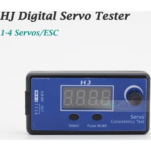 M./-HJ Digital Servo Tester/1-4 Servos/ESC/ESC Consistency Tester for RC Airplane/Servo motor ESC tester