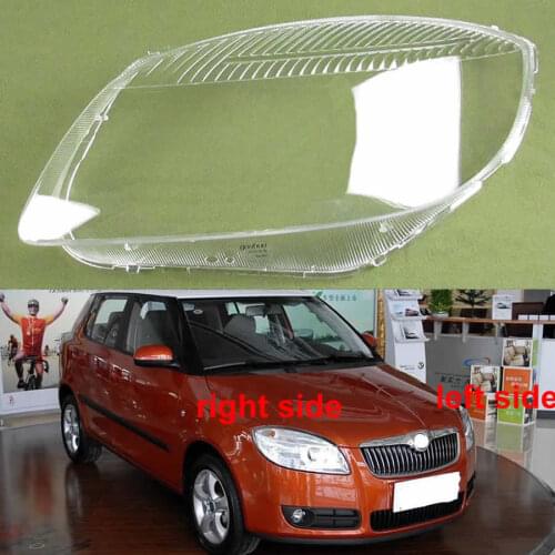 For Skoda Fabia 2008 2009 2010 2011 Lampshade Headlight Transparent Lamp Shell Front Headlight Mask Glass