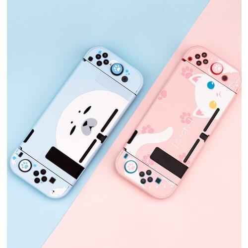 Nintendo Switch Case Cute Seal Cat Full Cover Shell Joy-Con Controller Shell Hard Cover Box For Nintendo Switch Accessories