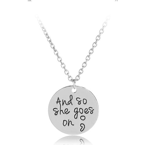 And So She Goes On Depression Awareness Charms Motivational Inspired Necklace Disc Pendant Health Gift