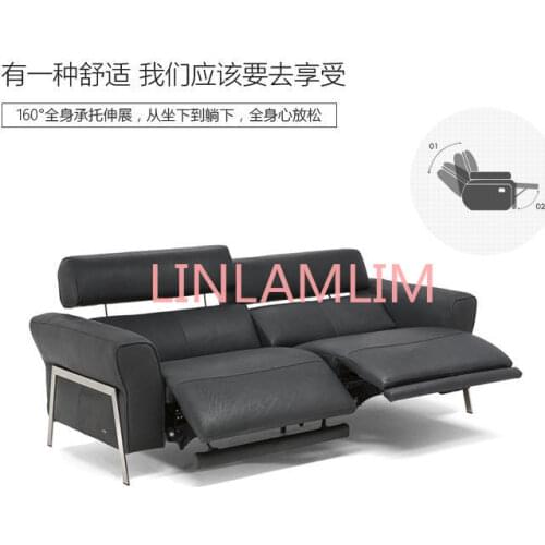 Living Room Sofa set 2 seater real genuine leather sofas electric recliner salon couch puff asiento muebles de sala canape cama