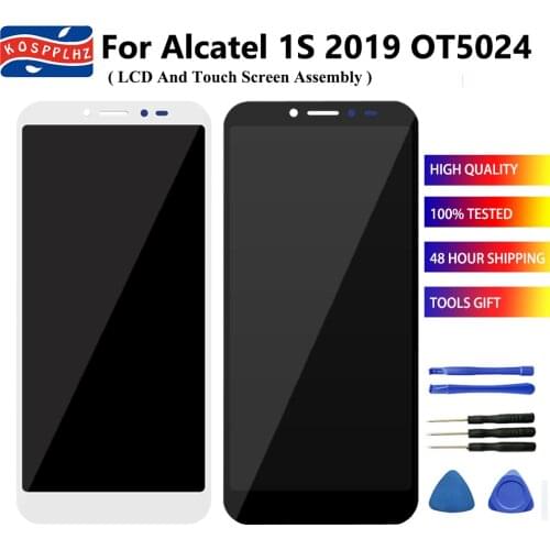 KOSPPLHZ 5.5" For Alcatel 1S 2019 5024 OT5024 5024D 5024J 5024A LCD Display Touch Screen Assembly Digitizer Replacement + Tools
