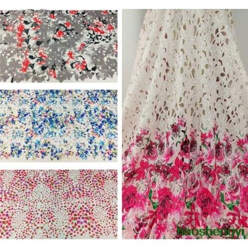 Digital printing hollow lace apparel fabric