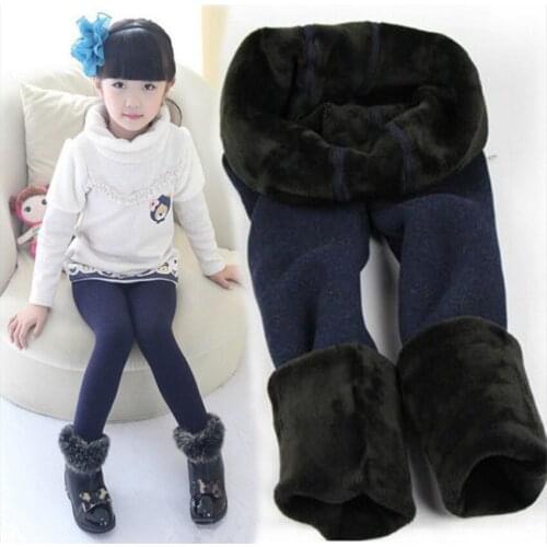 High quality Winter Autumn Thick Warm Girls Leggings kids Children Leggings Keep Warm For Russia Kids
