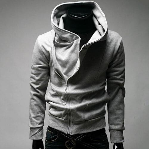 Fashion Men Solid Color Hoodie Casual Comprehensive Training Sports Coat Cotton Comprehensive Training Sports Pullover