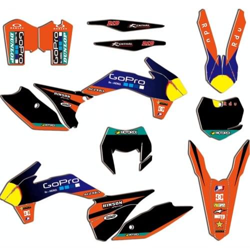 For EXC XCW XCF-W 2014-2016 Decal Sticker Complete Motocross Racing Team Background Graphics for KTM 125 250 350 450 2014 2015