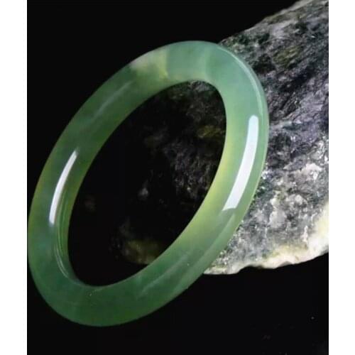 Natural Jade Bangle Womens Charm Jewellery Fashion Accessories Hand-Carved Bracelet for Women Men Round Bangle 56-60mm