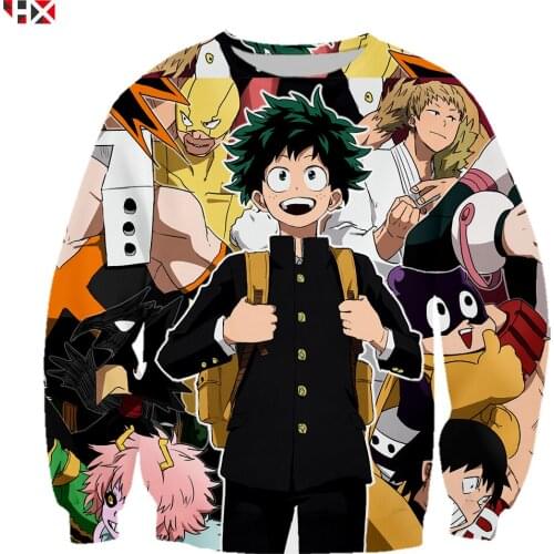 New 3D Print Anime My Hero Academia Harajuku Men Sweatshirt Hoodie Unisex Casual Summer High Quality Top S162
