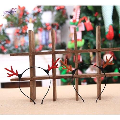 Reindeer Headband Horns Cosplay Antlers Christmas Deer Ears Headband Christmas Hair Accessories For child