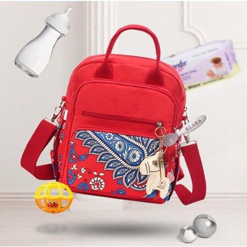 Mommy Maternity Diaper Bag Multifunctional Baby Travel Backpack Mom Care Bag Baby Care Diaper Bag Hit Color Insulation Layer