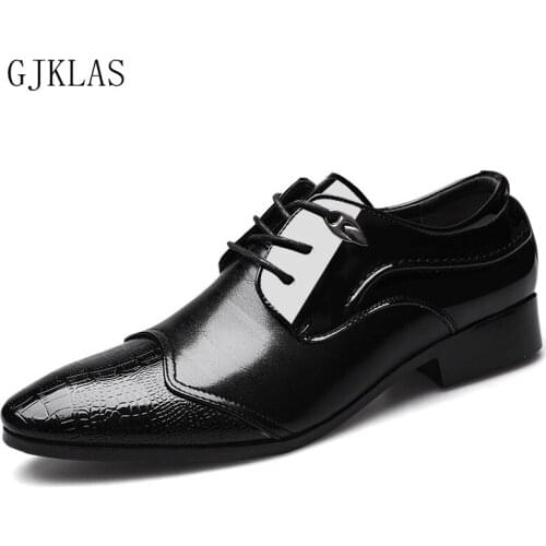 Size 38-48 Wedding Leather Shoes Dress Formal Shoes Men Original Leather Black Brown Oxford Shoes for Men Classic Office Shoe