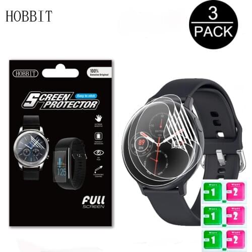 3Pcs Protective Film For LEMFO SG2/S20 1.4 Inch Smart Watch Wristband Bracelet Full Screen Protector Hydrogel Film Not Glass