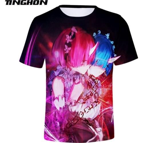 XS-7XL Re:Life In A Different World From Zero 3D Print Men Women Short Sleeves Tops Tees Summer Streetwear Casual T Shirt 05