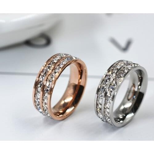 Martick Geometric Design Women Wedding Ring Rose Gold-color Rings For Summer Engagement Jewelry R1