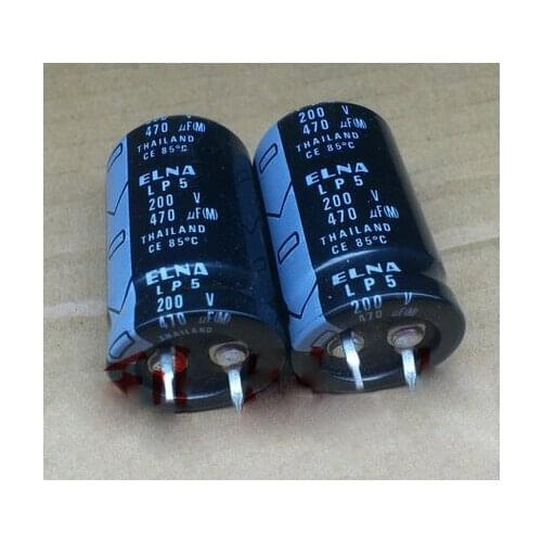 10PCS Thailand ELNA LP5 200V470UF 22X35MM 470uf/200v Aluminum electrolytic capacitor 85 degrees 470UF 200V