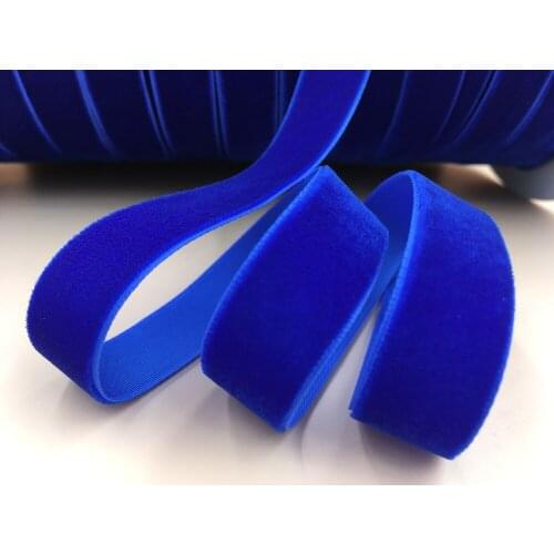 10yard/lot 5/8" 15mm Royal Blue Single Face Velvet Ribbon,non Elastic Velour Webbing Headband Hair Band Accessories