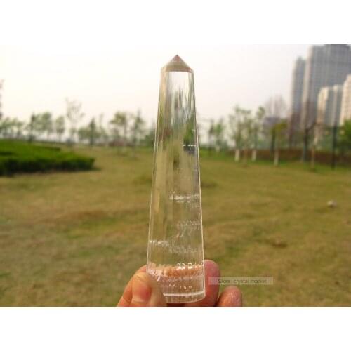 166g 24 SIDED NATURAL CLEAR ROCK QUARTZ CRYSTAL HEALING POINT SUPER
