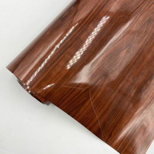 20/30/40/50X152CM Glossy Wood Grain Car Sticker Waterproof Vinyl Film DIY Automobiles Interior Decoration Furniture Decal