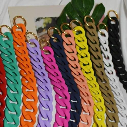 3*4cm Big Size Resin DIY Bag Strap Signature Acrylic Handbag Bag Detachable Belts Any Length Can be Custom Chic Bag Accessories