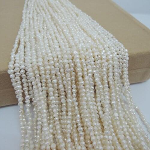 37 cm ,3-4 mm MINI freshwater pearl beads,100% nature freshwater pearl material with baroque shape