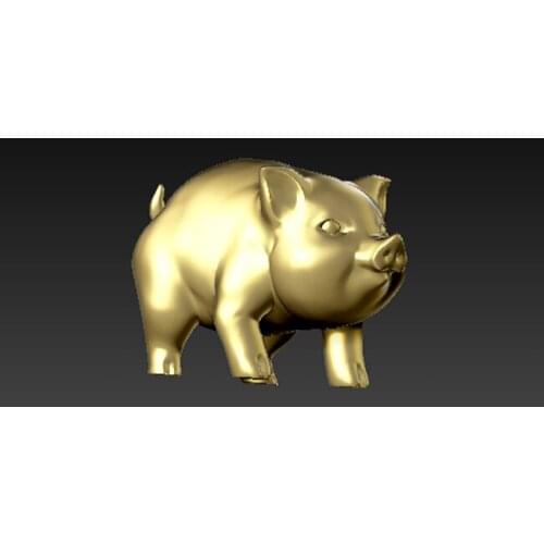 3D model for cnc or 3D printers in STL file format- pig