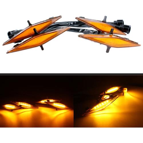 4Pcs Car Grille Led Amber Lights Light for Toyota 4Runner TRD 2014-2019