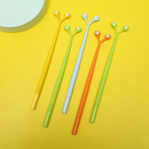 48PCS Cartoon Gel Pens Cute Alien Black 0.5mm Creative Students Personalized Signature Pen Cute Stationary Supplies