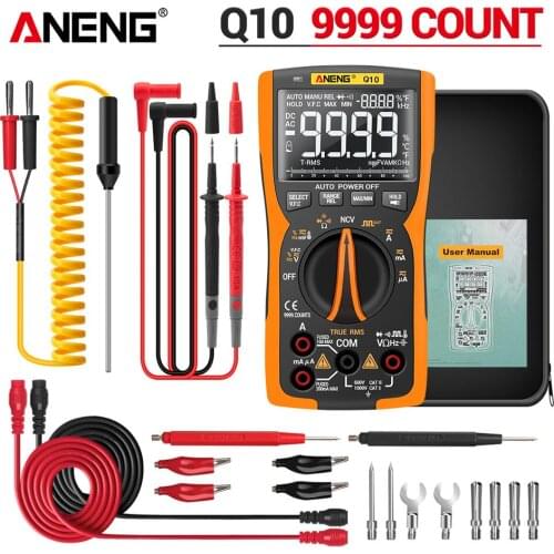 ANENG Q10 Digital Multimeter 9999 Professional Tester Multimetro True RMS Analog DIY Transistor Capacitor NCV Testers Lcr Meter