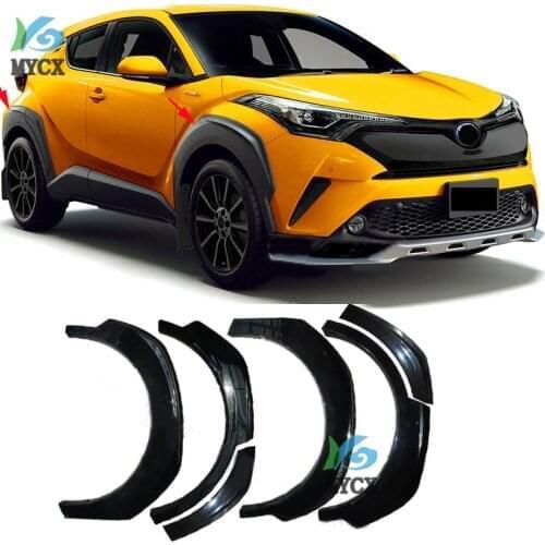 Car Accessories Unpainted Fender Flares Wheel Arch 6pcs For Toyota C-HR CHR 2016 2017 2018 2019 car styling
