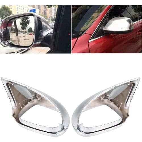 1 Pair Rearview Mirror Shell Cover Side View Protection Cap Matte Chrome ABS For Audi Q5 2009-2015 For Audi Q7 2009-2017