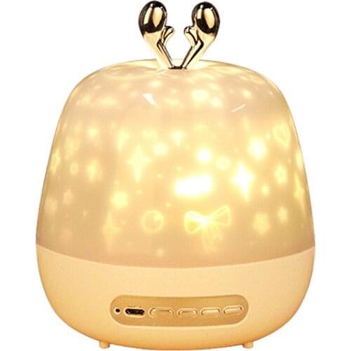 Starry Sky Light Star Projector Children Night Lights Rechargeable Bedside Lamp Baby Bedroom Wall Decoration Light Music