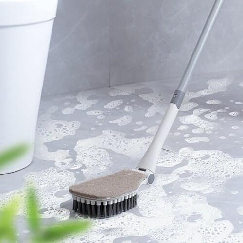 YOREDE Double Sided Cleaning Brush With Scouring Pad Adjustable Bristle Brush Multifunction Home Cleaning Tool For Washing Floor
