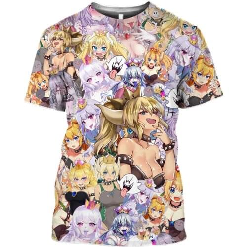 HOXIXIB Anime Girl T Shirt Women Hentai Loli 3D Print Touhou Project Tshirt Men Sexy Beauty Hijiri Byakuren Fashion Short Sleeve